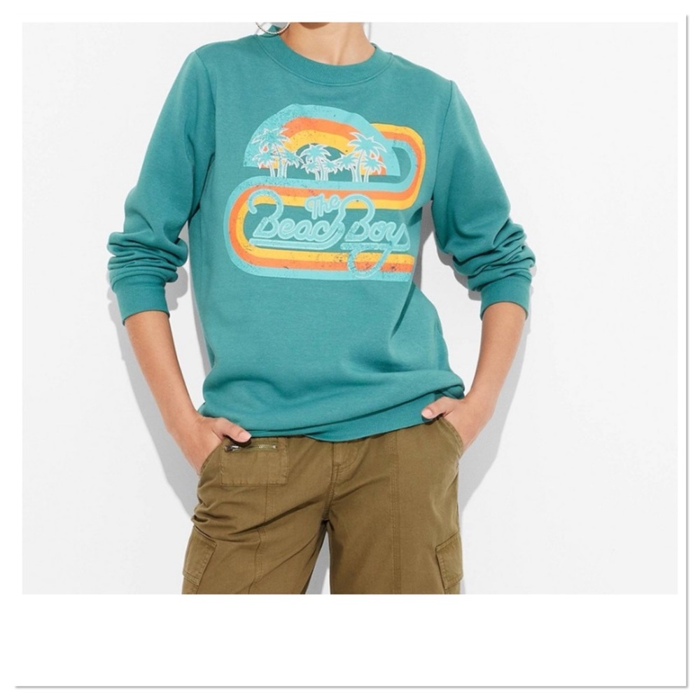 The Beach Boys Women’s Teal Graphic Sweatshirt